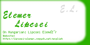 elemer lipcsei business card